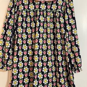 The Beaufort Bonnet Company Navy Dress with Pink, Yellow & White Floral Print 10